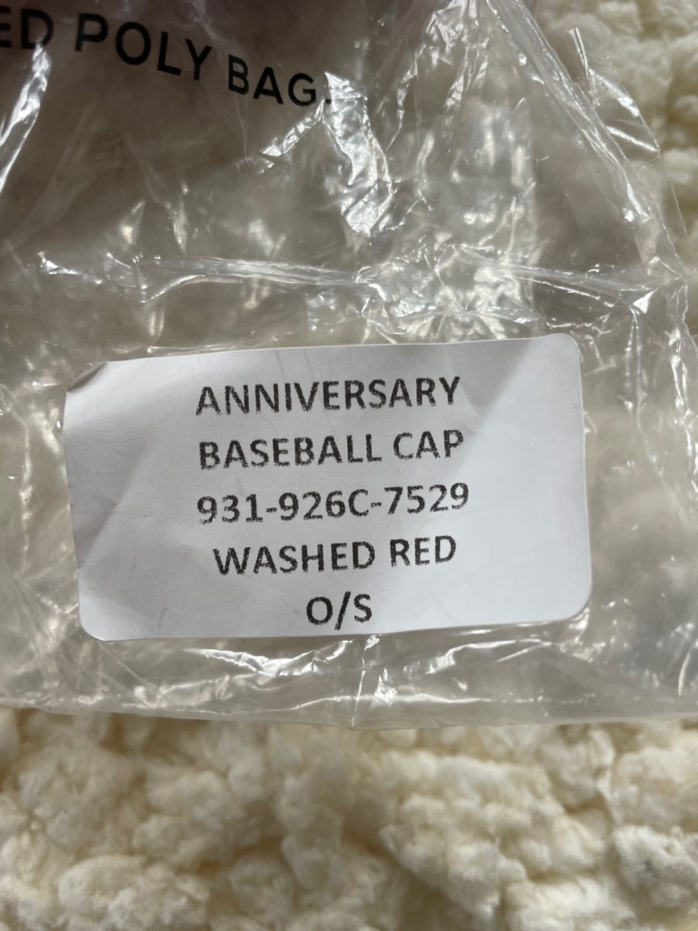 Rails Washed Red Baseball Cap with Embroidered Logo - Picture 4 of 6